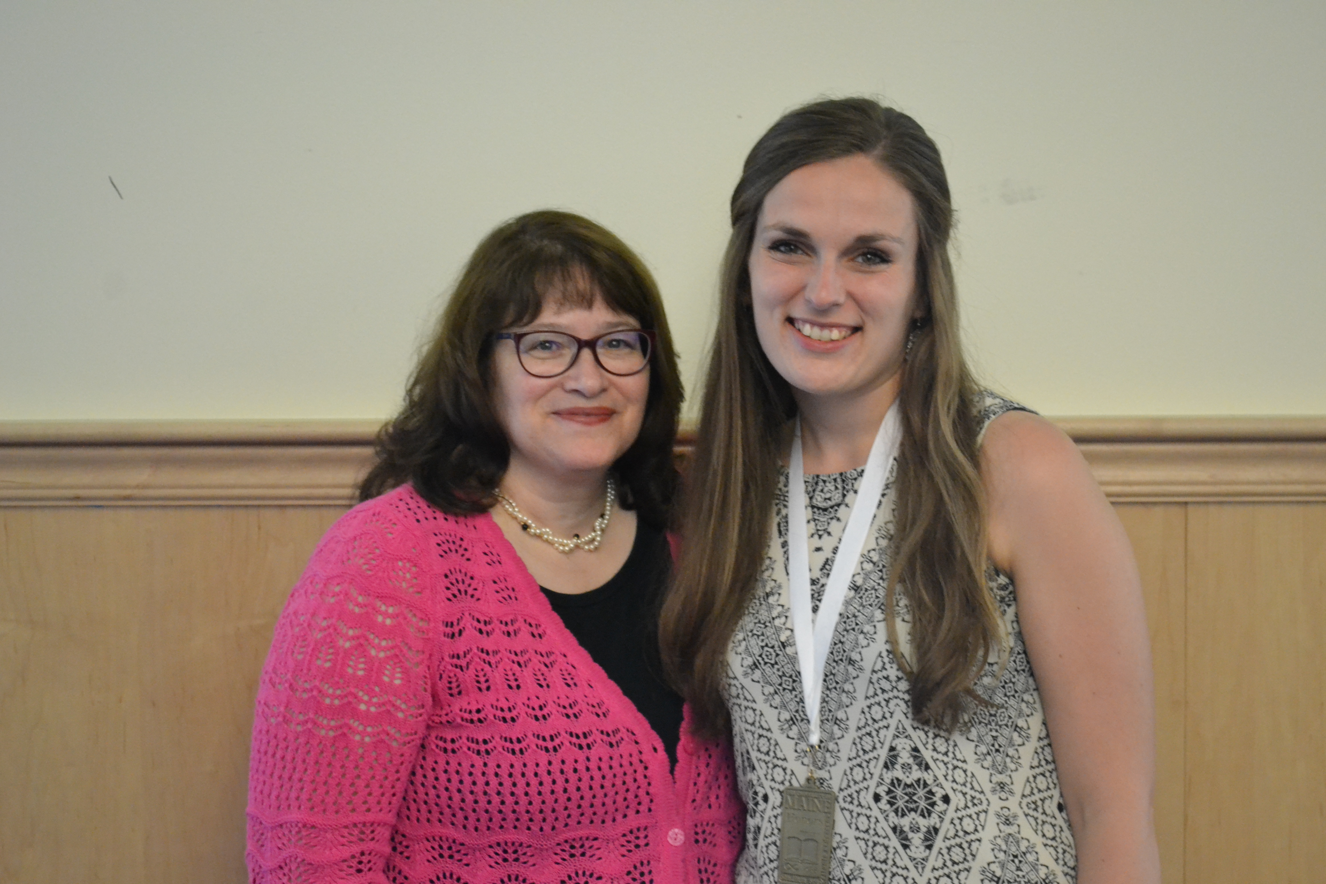 Sarah Mullis and her thesis co-advisor Melissa Ladenheim.