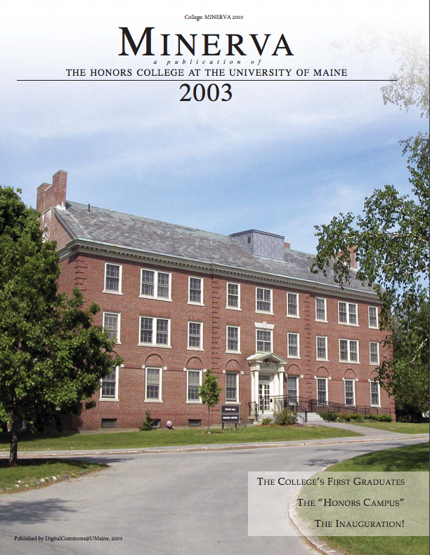 Minerva 2003 cover image, showing Colvin Hall