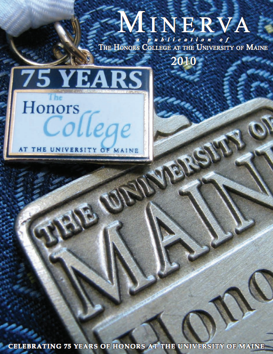 Minerva 2010 cover image, showing an Honors Medallion and an emblem for the 75th Anniversary of the Honors College