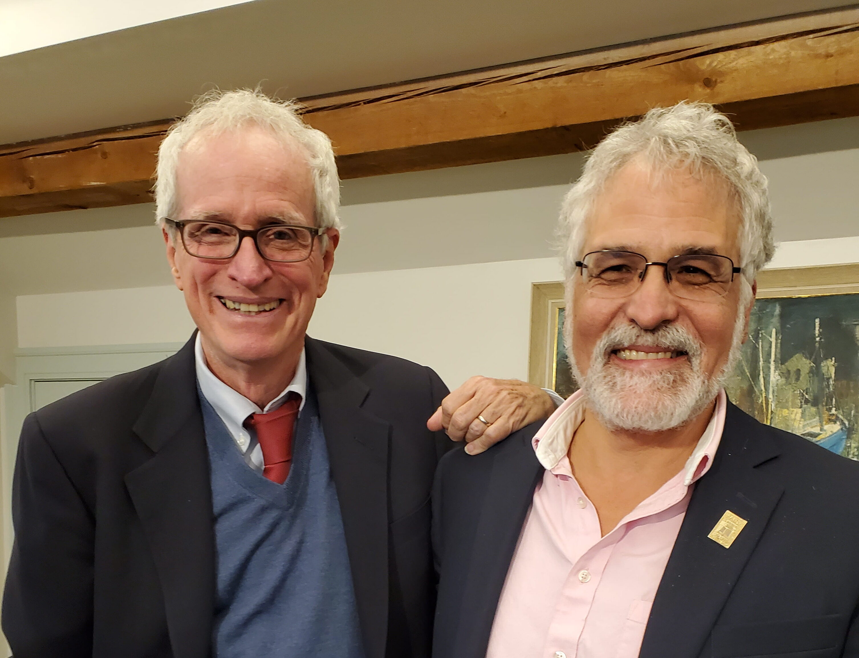 Photo of Jim Tierney and François Amar smiling together