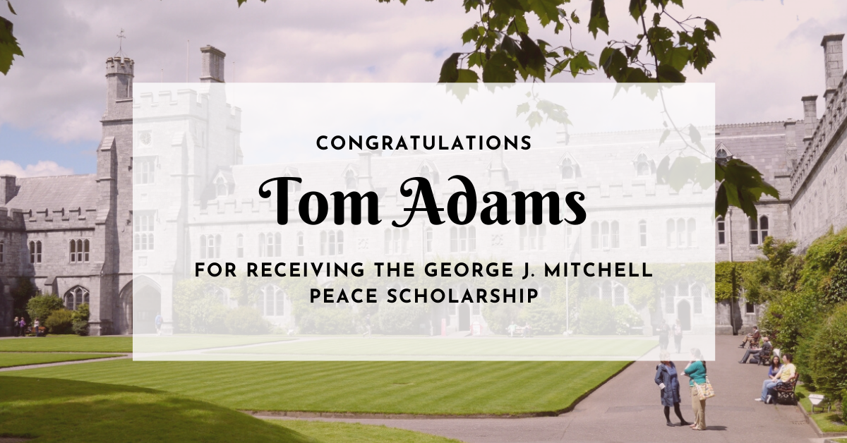 Peace Scholarship Announcement - Tom Adams