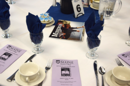 A table setting at the 2019 Honors Celebration event.