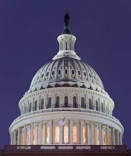 Image of Capitol Hill at night.