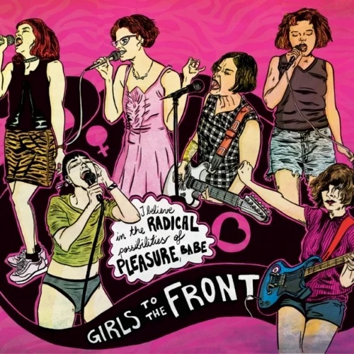 A photo of various women singing and playing instruments