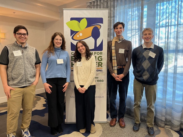 Student leadership chairs pose at the Maine Credit Union League’s Campaign for Ending Hunger luncheon. 